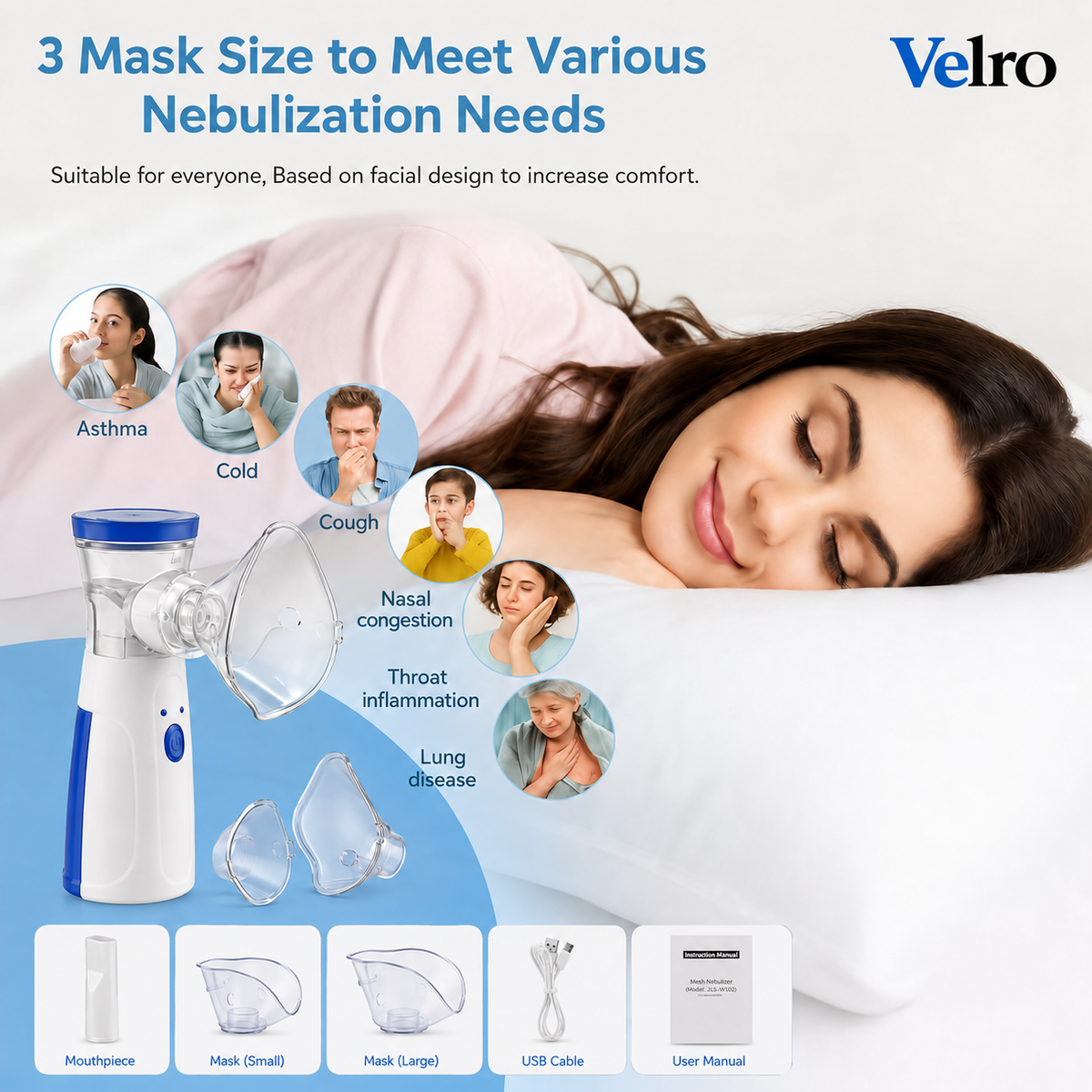 VELRO | Portable Mesh Nebulizer