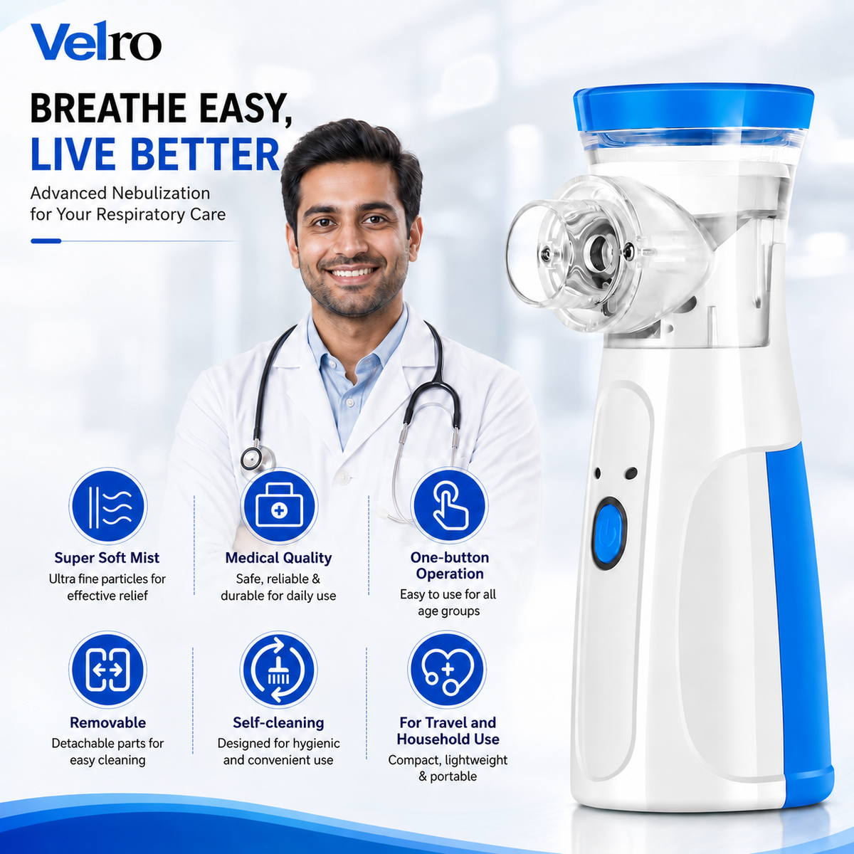 VELRO | Portable Mesh Nebulizer