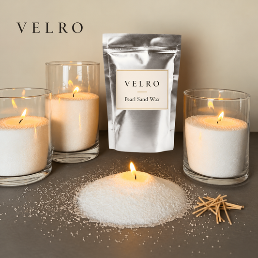 Pearl Candles with Wick, Refillable & Reusable Sand Candle